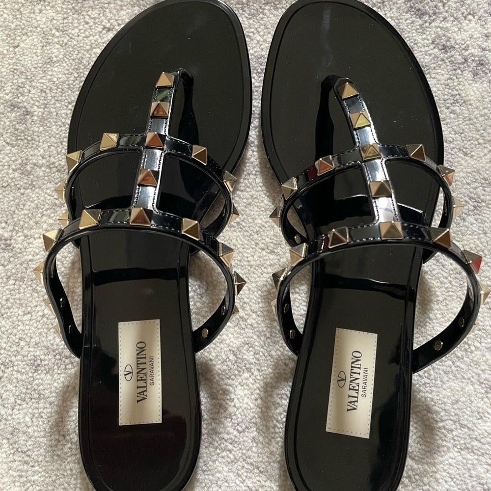 Valentino Rockstud Thong Sandal